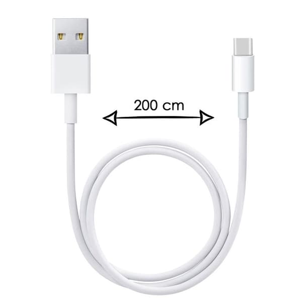 USB-C-kaapeli - PH26 - Poco C75 - Lataus ja synkronointi - 2 metriä - Väri valkoinen