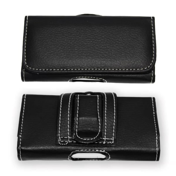 Etui pochette - Medion - P5001 - Grissat läder - Magnetstängning - Universell Svart