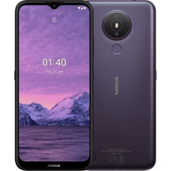 Pakke med 2 ultra robuste hærdede glas skærmbeskyttelsesfilm til Nokia 1.4 (maksimal hårdhed) Vit