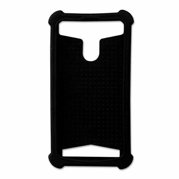 Bagcover til Gigaset GS4 læderkonturer i silikonegel Anti-shock cover [tillader trådløs opladning] - Sort Svart
