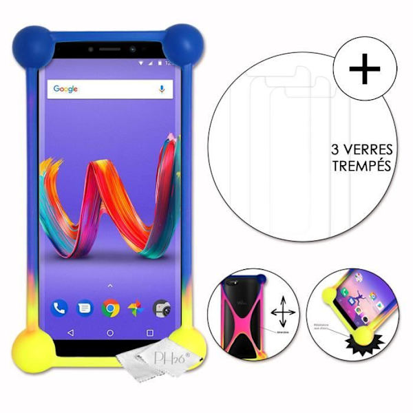 Coque bumper - Wiko - Harry 2 - Antichoc - Multikolor - Silikone Flerfärgad