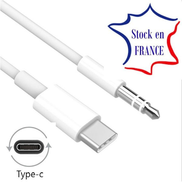 Adapterkabel til Oppo A3i 5G, USB C til mini-jack 3,5 mm Auxiliary Audio