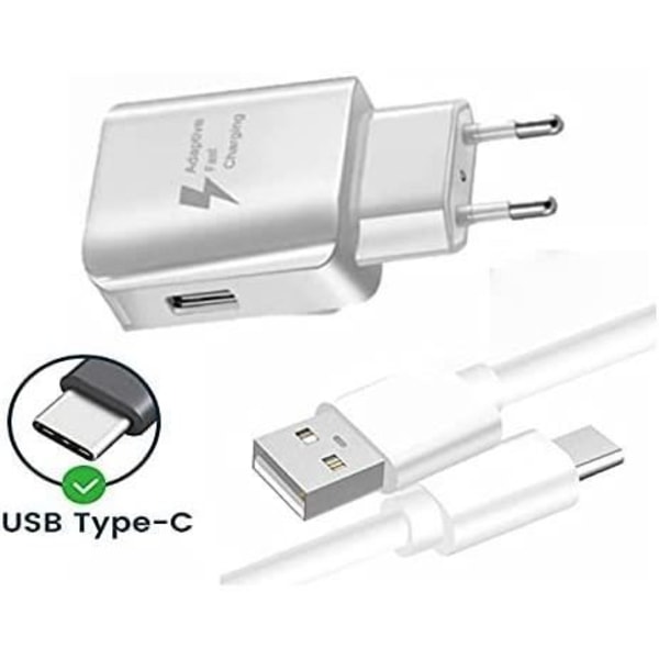 Laturipaketti + kaapeli Motorola Moto G54 5G XT-2343-1 Erittäin tehokas 3A pikalaturi USB-C-kaapelilla Vit