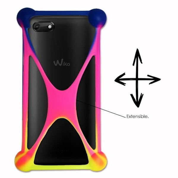 Bumper - Wiko - Harry 2 - Antichock - Multikolor - Mjukt silikon Flerfärgad
