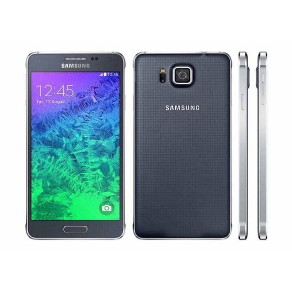 Fodral Folio - PH26® - Samsung Galaxy ALPHA G850 - Syntetiskt läder - Svart - Magnetisk Svart