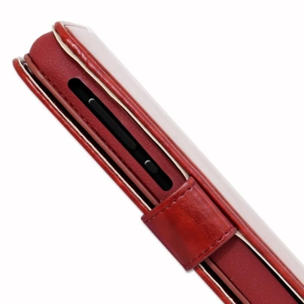 Foliofodral - PH26 - Altice Staraddict 6 - Brunt eko-läder - Magnetisk flik - Universal kastanj