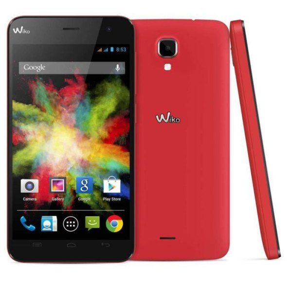 Wiko Bloom sort brugte sort folio med vinduer i læderlook med synlige stikninger af PH26®