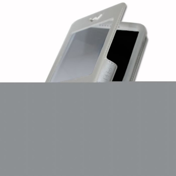 Housse Etui Folio - PH26® - Doogee Ibiza F2 - PU-läder - Silver - Mjuk Pengar
