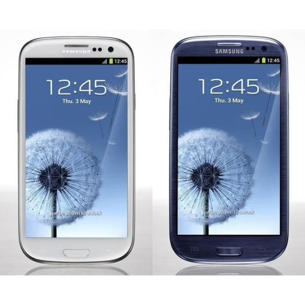 Samsung Galaxy S3 I9300 Special Black Folio Case with Window in Leather Style and Visible Stitching by PH26®