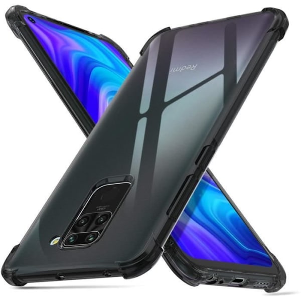 Gennemsigtigt etui Redmi Note 9, [luftpude] Blødt TPU-stødfangerbetræk Beskyttelsescover Premium TPU Anti-Shock-cover og