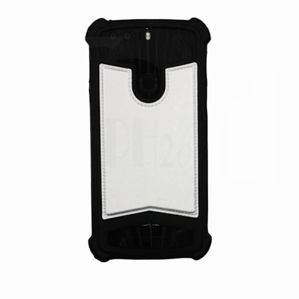 Logicom M Bot 52 Sølv læder-stil bagcover med anti-shock gel silikone konturer fra PH26®