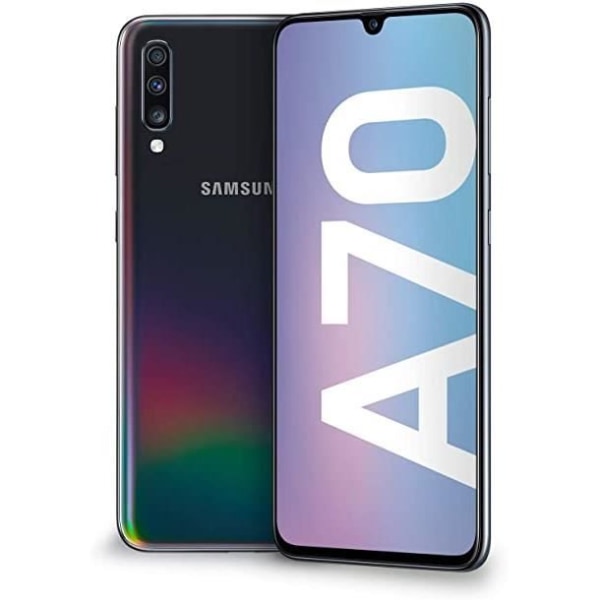 Suojakuori Samsung Galaxy A70 Extra Slim -puhelimelle laadukasta ekonahkaa - MUSTA Svart