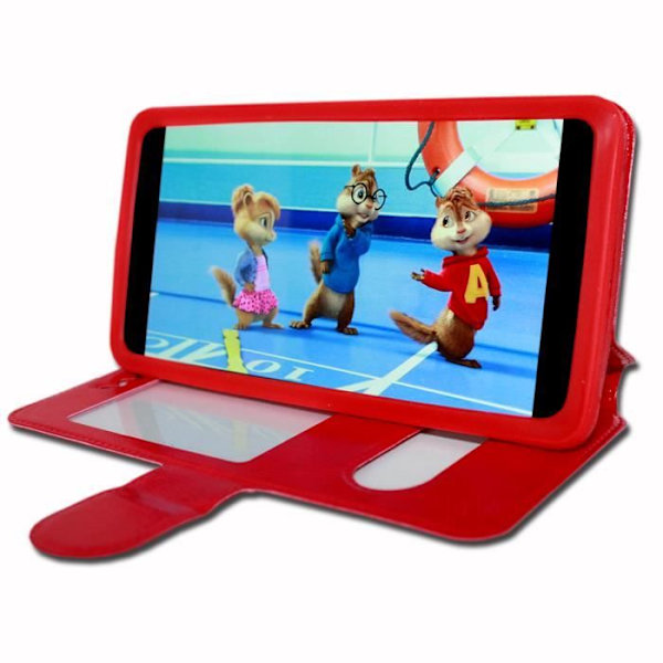Folio Case Cover - Asus - ZenFone Max Pro (M1) - Röd - Ekologiskt läder - Extra Slim Röd