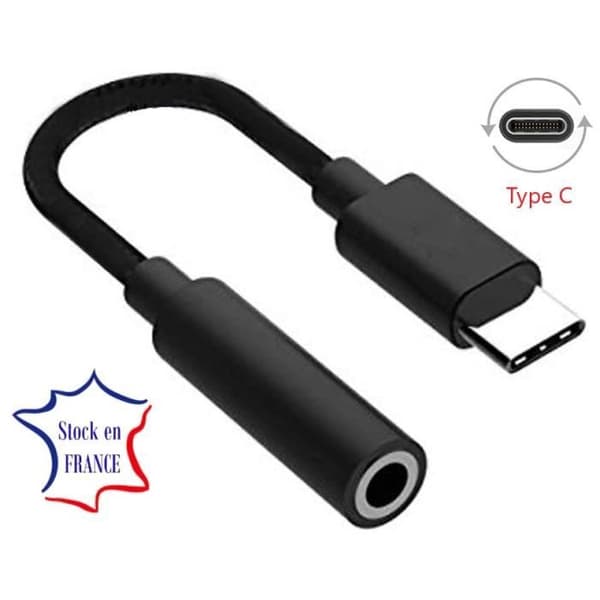 Audio Adapter - Huawei - USB Type-C to 3.5mm Jack Cable - Clear Sound - Stable Audio Transfer - Black
