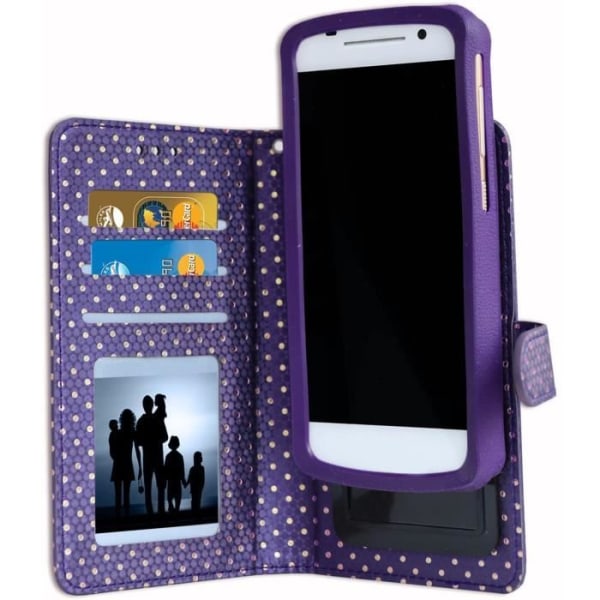 Smartphone cover - VIOLET - Xiaomi Redmi Note 9 Pro 5G - Øko-læder - Kreditkortlomme - Spejl Lila