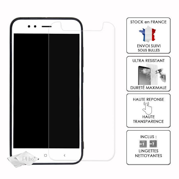 Skärmskydd för HTC U20 5G i ultraresistent härdat glas (maximal hårdhet) Vit