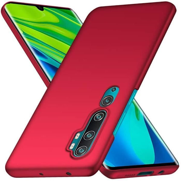 Xiaomi Mi Note 10 -kotelo - Xiaomi Mi Note 10 Pro, punainen erittäin ohut suojakotelo Kovakantinen kotelon suoja Xiaomi Mi:lle