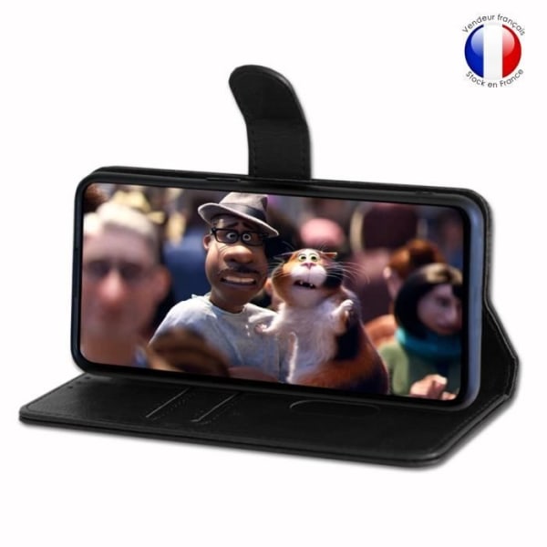 Portemonneeetui - Huawei - P40 Lite 5G - Læder - Magnetisk - Video støtte Svart