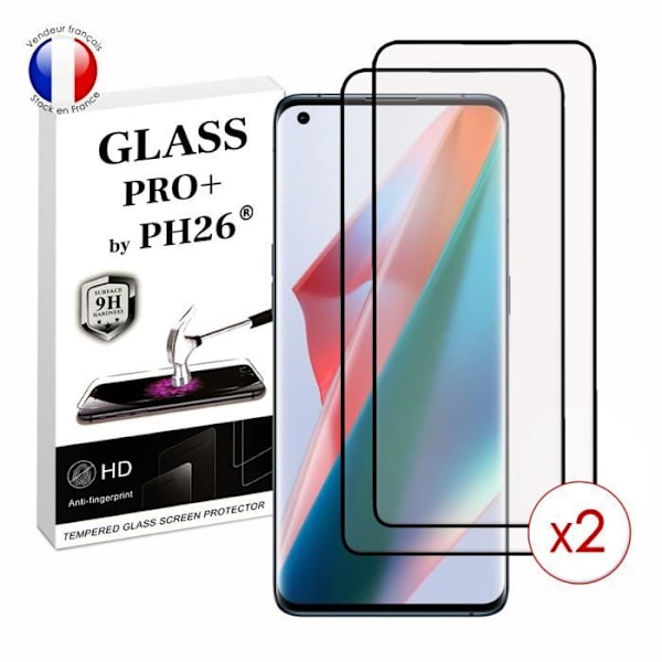 Paket med 2 HELA skyddsfilmer för Oppo Find x3 Pro i ultrabeständigt härdat glas (maximal hårdhet) Vit