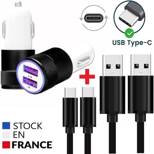 Lader - Blackview - A80 Plus - Hurtig - 2 USB-porte - 1 meter kabel - Sort Svart