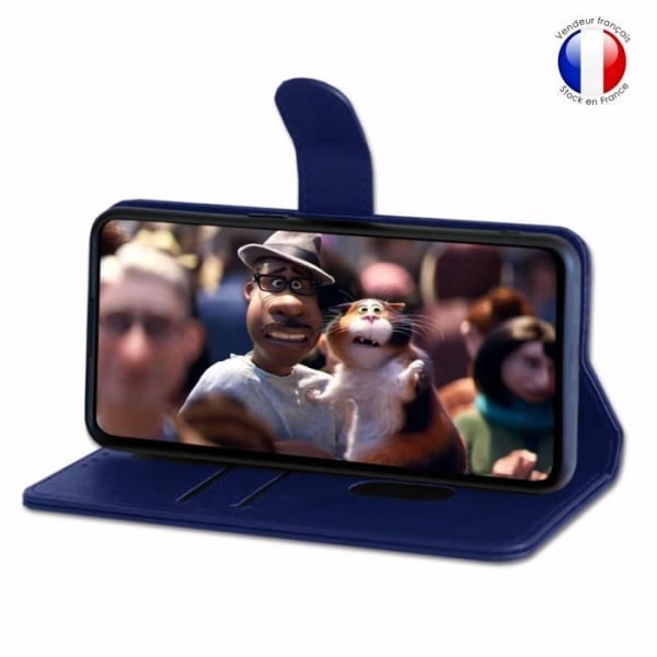Plånboksfodral - Huawei - P40 Lite 5G - Läder - Magnetisk - Videostöd Blå