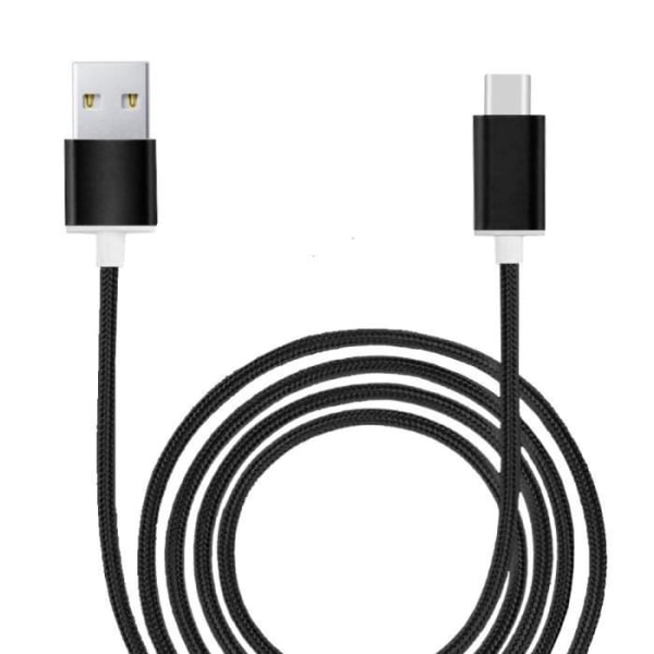 Micro USB-kabel til HTC Desire 21 Pro Nylonflettet USB-kabel 1,3 Meter Fast Charge-Sync-Data Transfer Kabel - SORT Svart