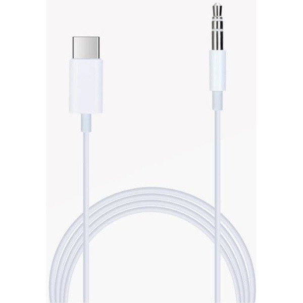 USB Type-C till 3,5 mm jack-adapterkabel för Samsung Galaxy Z Flip Plug and Play-kabel för dina hörlurar, bilradio... Vit