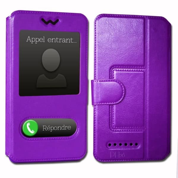 Folio-cover - PH26® - Samsung Galaxy J3 (2017) - Lilla - PU-læder - Magnetisk Violett