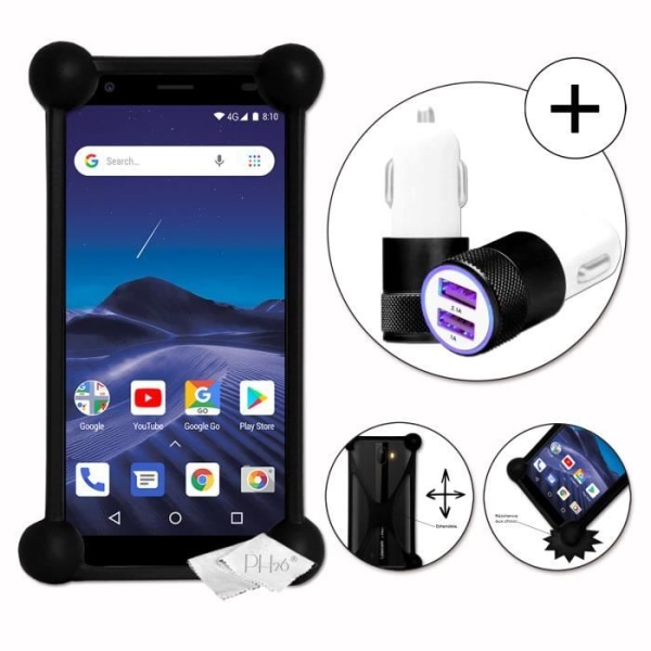 Coque bumper - Logicom - Le Moov 2 - Stødabsorberende - Silikone - Ultra robust Svart