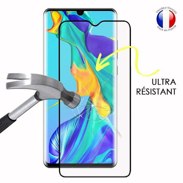 Pack 3 FULL suojakalvoa Huawei P30 Prolle erittäin kestävässä karkaistussa lasissa (maksimikovuus) Vit