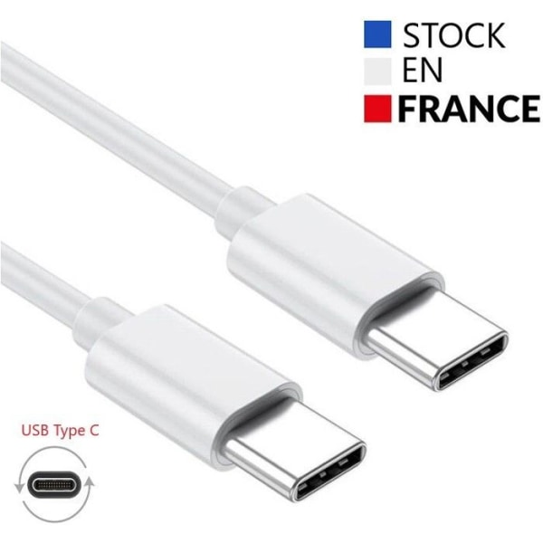 USB Typ C till Typ C-kabel - 1 meter för ZTE Blade V50 Design 4G Snabbladdning - Snabbladdning/synkroniseringskabel