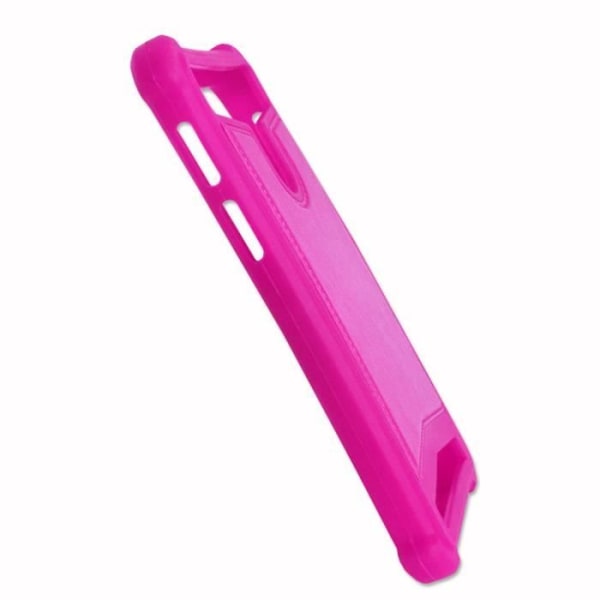 Bakstycke för Huawei Y8p läderliknande silikongelkonturer anti-chockfodral [tillåter trådlös laddning] - Fuchsia rosa