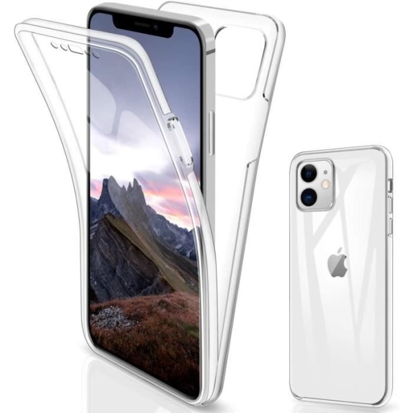 iPhone 12 Pro -kuoren suojus, iPhone 12 Max -kotelo, läpinäkyvä silikoni-TPU-kotelo, koko runko 360 asteen koko vartalon suojakuori