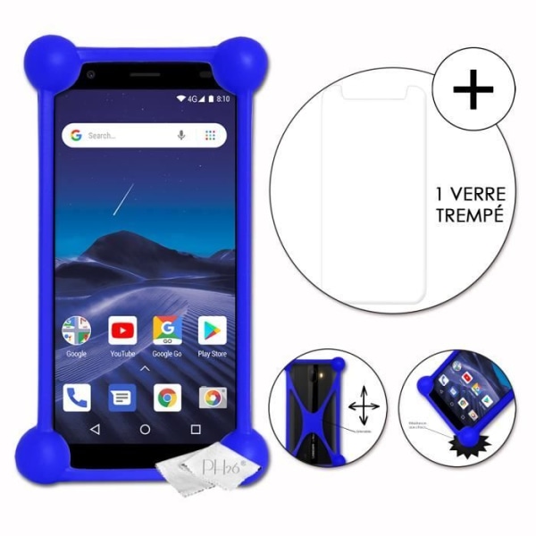 Coque bumper - Logicom - Le Moov 2 - Stødabsorberende - Silikone - Ergonomisk Blå