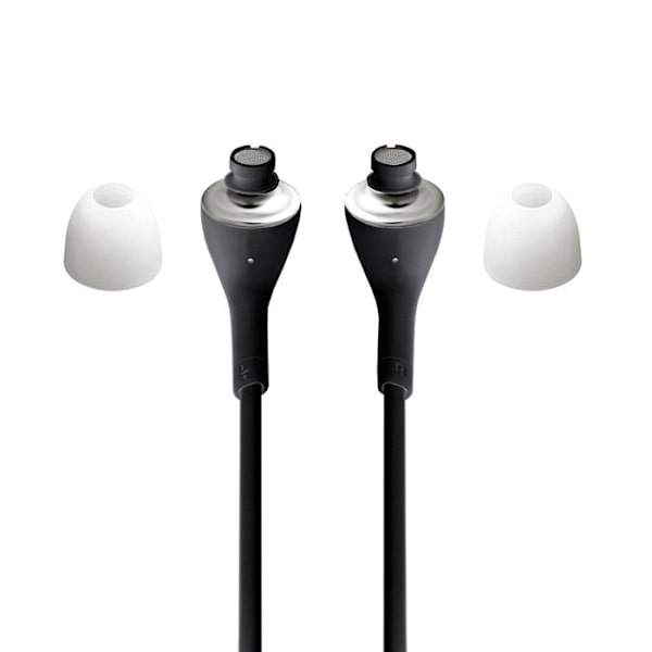 Svarta in-ear-stereohörlurar med kabel till Oppo A60 CPH3669 med volymkontroll och mikrofon