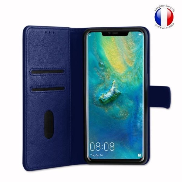 Plånboksfodral - Huawei - Mate 20 Pro - Läder - Magnetiskt - Videoställning Blå