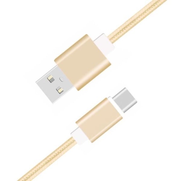 Typ C-kabel för Oppo A2x i nylon flätad synkroniserad snabbdataöverföring - ELLER GULD Gul