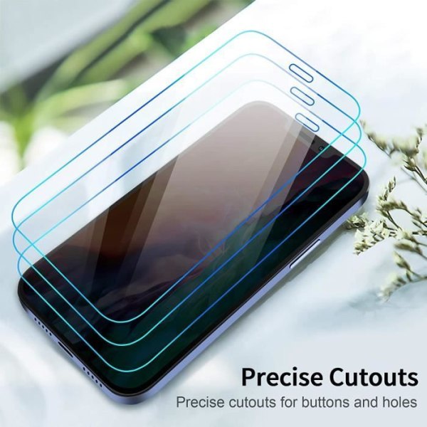 iPhone 12 Mini 5,4" Tempered Glass 3 Pack + 1 * Case Läpinäkyvä TPU Silicone Case iPhone 12 Mini Cover Case -näytönsuoja