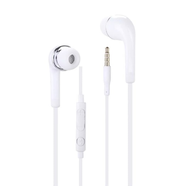 Hörlurar Vit Högkvalitativ In-Ear Silikon Ultra Komfort Volymskontroll och Mikrofon för Blackview