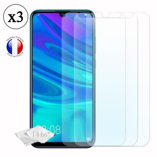 Huawei nova lite 3 Pack 3 skärmskydd i härdat glas med hög transparens, ultrabeständig, ultratunn, anti-märken,