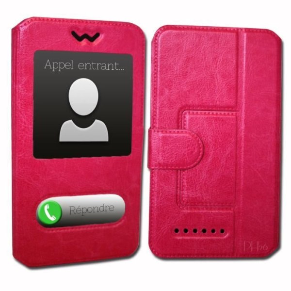 Fodral för Oppo Reno2 F - Superpack - Extra Slim - Ekologiskt läder - Härdat glas - Fuchsias rosa FUSHIA ROSA