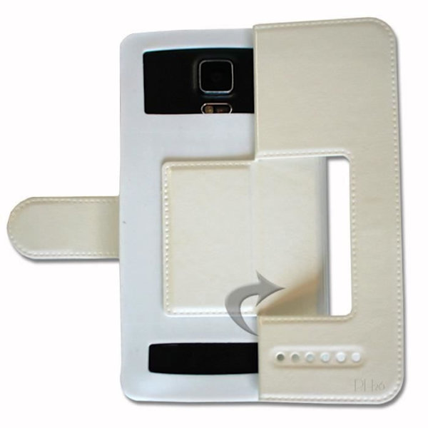 Hus - Oppo - Reno4 (CPH2113) - Syntetiskt läder - Extra tunn - Magnetisk stängning Vit