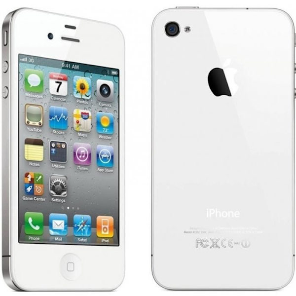 Telefonhylster - PH26® - iPhone 4G - Lyserød kunstlæder - Magnetisk lukning - Tyndt design Rosa
