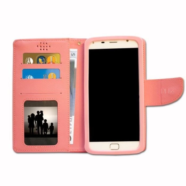 Etui Housse folio - Asus - Zenfone Go ZB500KL - Fuchsia - Simil läder - Magnetisk Fuschia