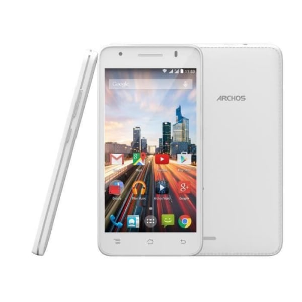 Housse Folio - PH26® - Archos 50 c Helium - Syntetiskt läder - Röd - Magnetisk Röd