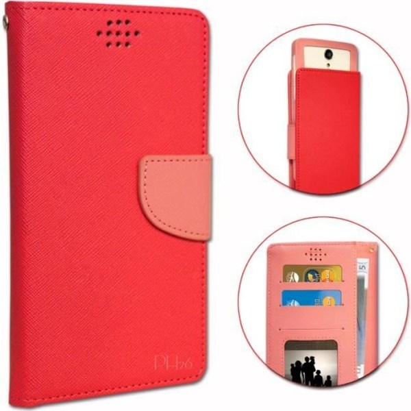 Etui Housse folio - Thomson - Serea 405 - Fuchsia - Texturerat konstläder - Magnetisk Fuschia