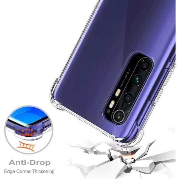 Xiaomi Mi Note 10 Lite -kotelo, ultraohut TPU silikoni, läpinäkyvä pehmeä kotelon suojus [iskunvaimennus] [liukumisenesto]