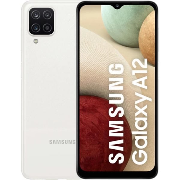 Samsung Galaxy A12 - KALLIO - Extra Slim - Tekonahkaa - Pehmeä - Magneettinen Blå