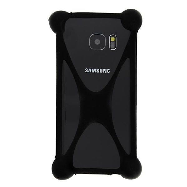 Motorola E4 Plus MTC6737 stødabsorberende bumper i sort silikone af høj kvalitet by PH26®