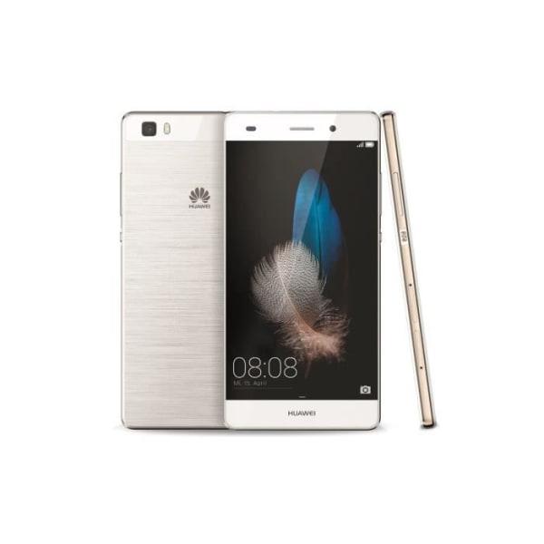 Huawei P8 Lite Dedikerat svart folioskydd med läderliknande fönster med synliga sömmar från PH26®